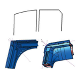 Guide groove sealing strip assembly